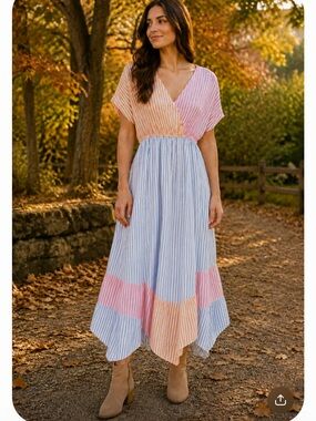 Villagallo Libby cotton midi dress